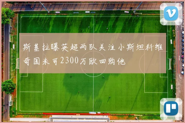 斯基拉曝英超两队关注小斯坦科维奇国米可2300万欧回购他